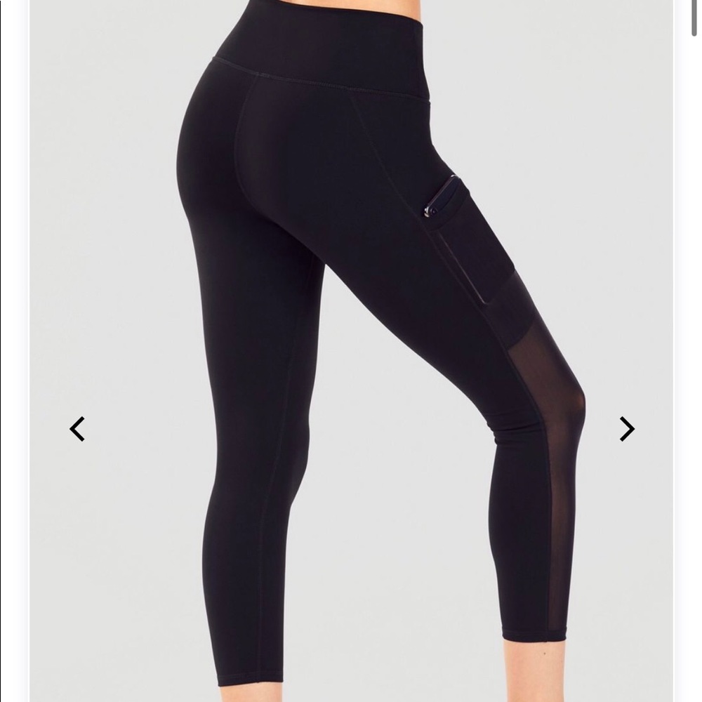 Fabletics Mila black mesh leggings size medium